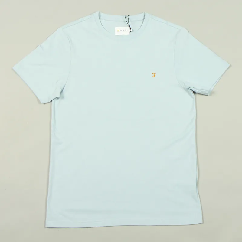 Farah Denny Slim Marl T-Shirt - Morning Sky